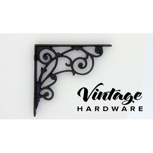 MATT BLACK EDWARDIAN IRON SHELF BRACKET