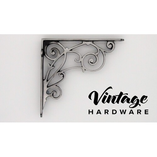 METAL POLISH EDWARDIAN IRON SHELF BRACKET