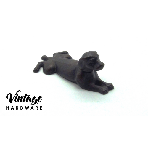 SOLID IRON DOG DOORSTOP